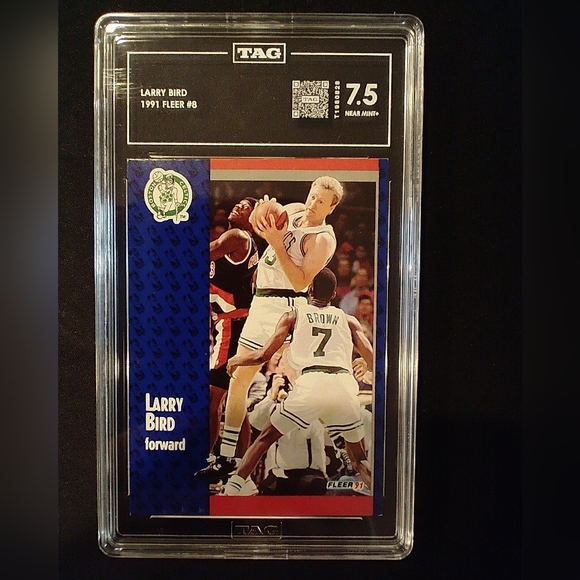 Other - 1991 Fleer #8 Larry Bird Boston Celtics TAG 7.5 NM/MT+ Trading Card